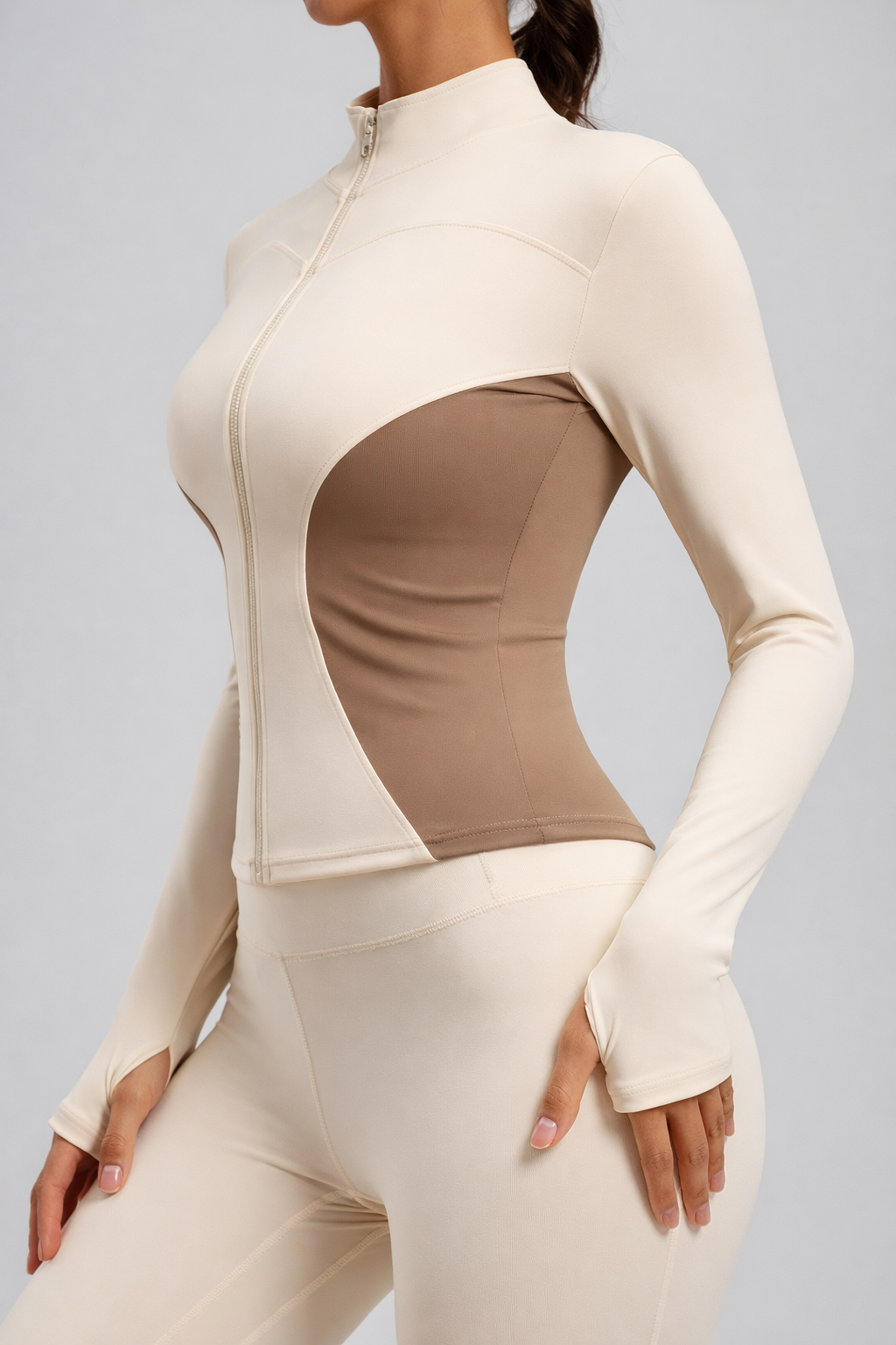 Chaqueta deportiva con efecto adelgazante