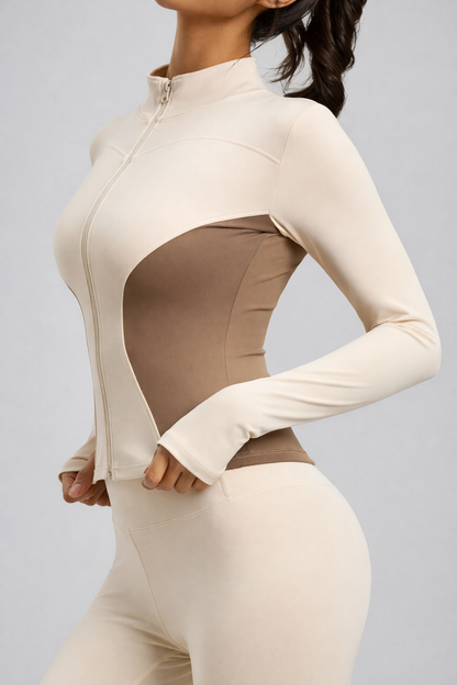 Chaqueta deportiva con efecto adelgazante