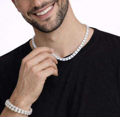 Juego de Cadena y Pulsera de Eslabones