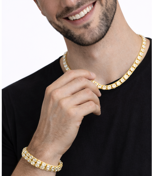 Juego de Cadena y Pulsera de Eslabones