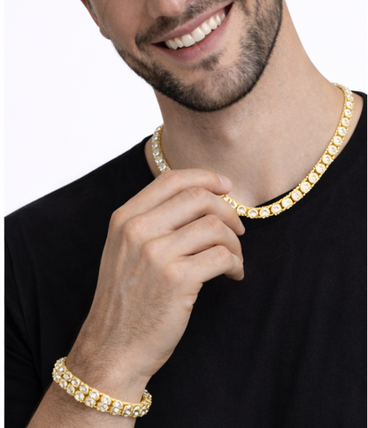 Juego de Cadena y Pulsera de Eslabones