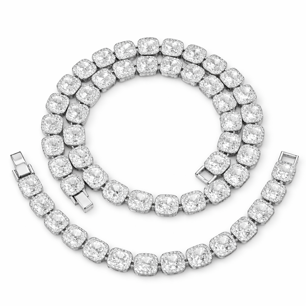 Juego de Cadena y Pulsera de Eslabones