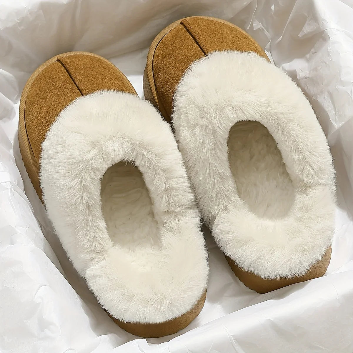 Zapatillas de ante con forro de oveja